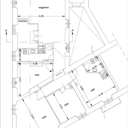 Apartmán Lovely 4-bedroom 30m Sangiovanni Metro *